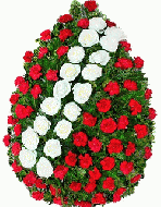 coroane funerare garoafe trandafiri diagonala
